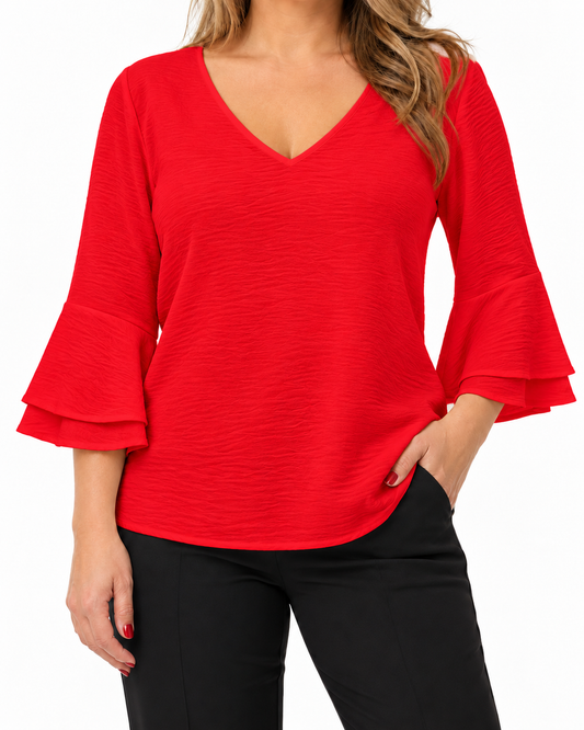 Blusa Elisa Vuelos Rojo