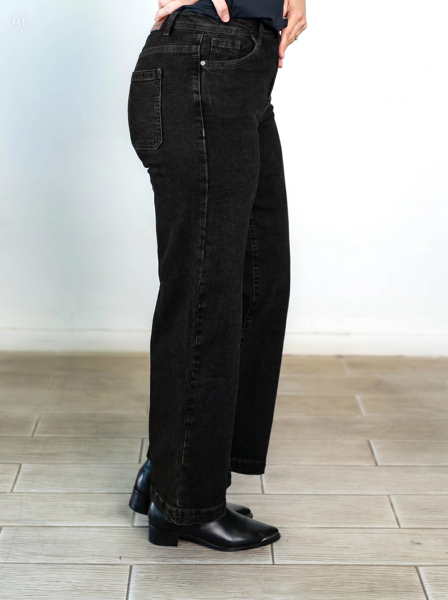 Jeans Wide Leg Isidora Negro