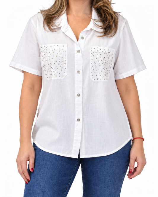 Blusa Gladys Tachas Blanco