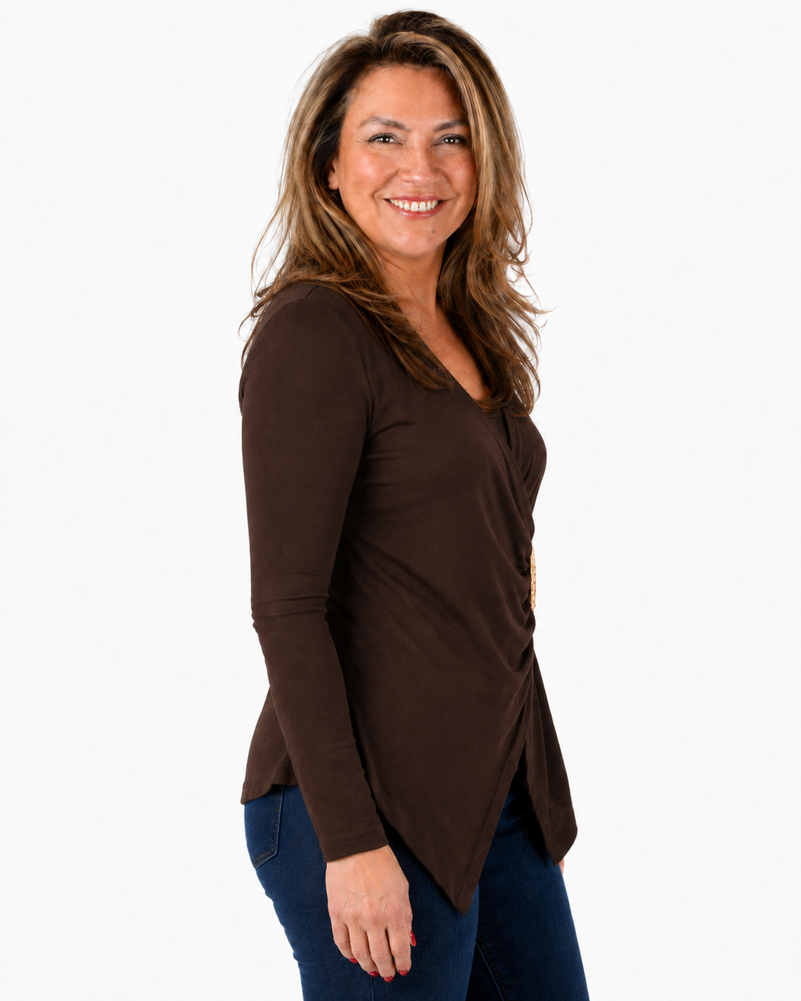 Polera Emily Hebilla Chocolate