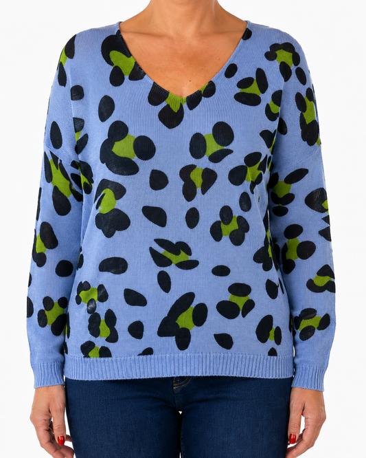 Sweater Hilo Print Selva Morado