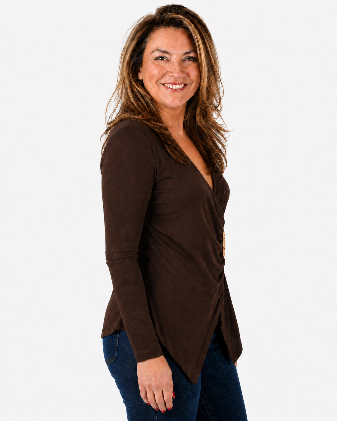 Polera Emily Hebilla Chocolate