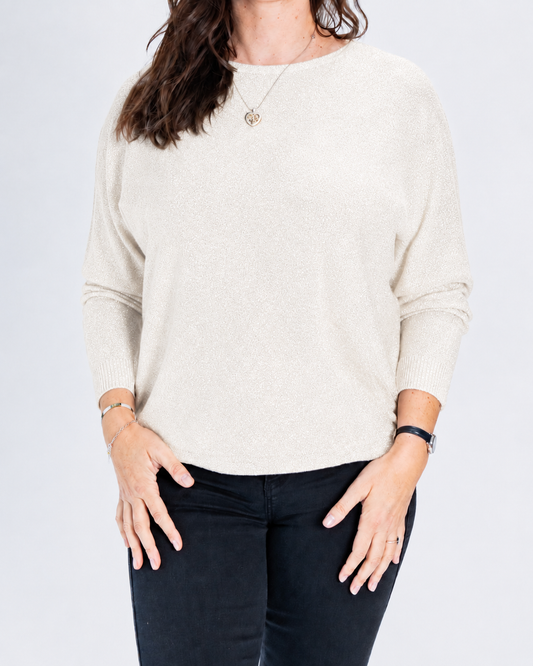 Sweater Caroline Lurex Blanco