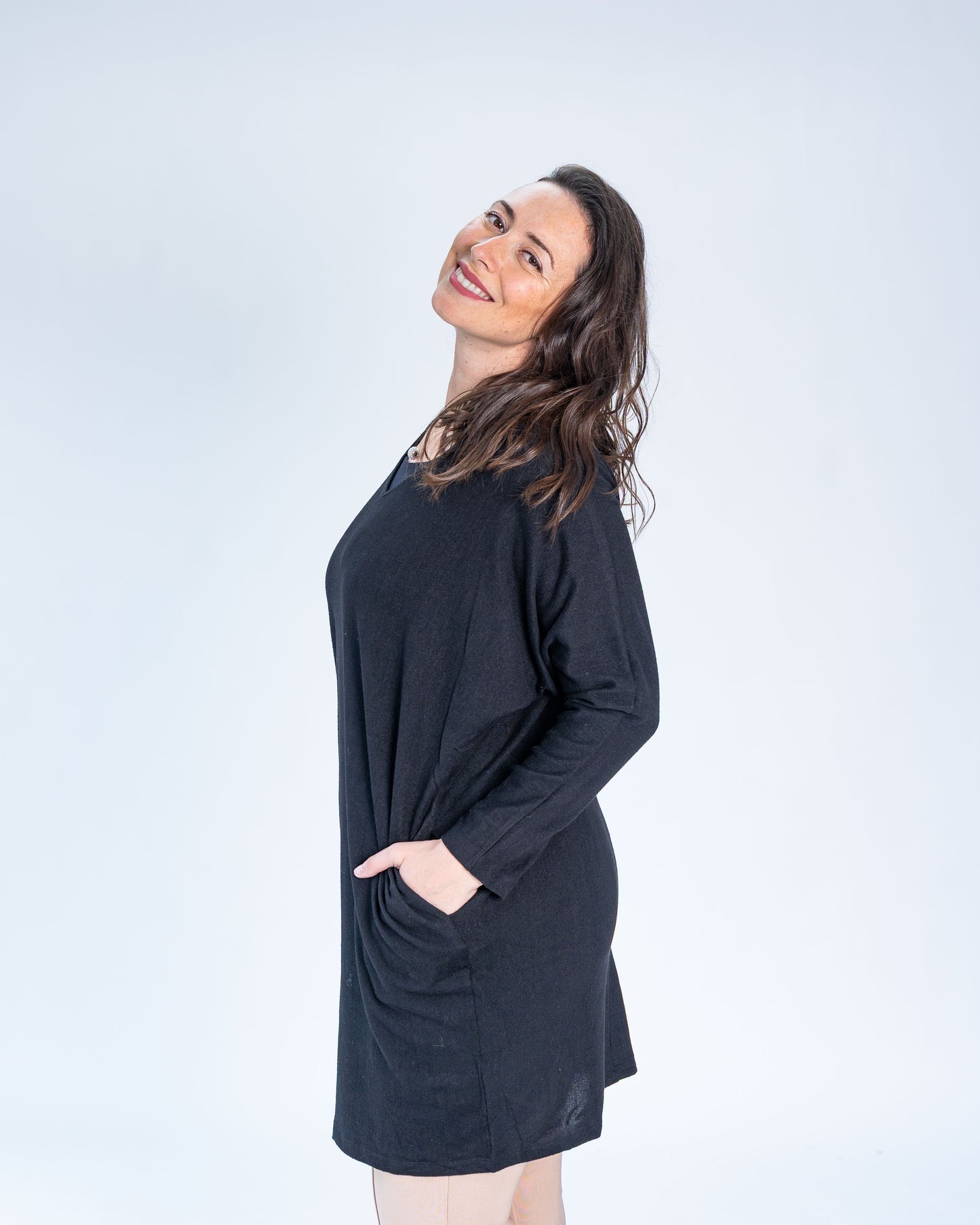 VESTIDO OVER TERE NEGRO