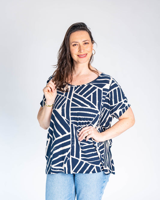 Polera BR Marina Líneas Azul