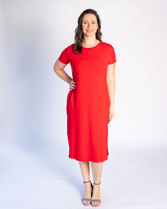 Vestido BR Brillos Rojo