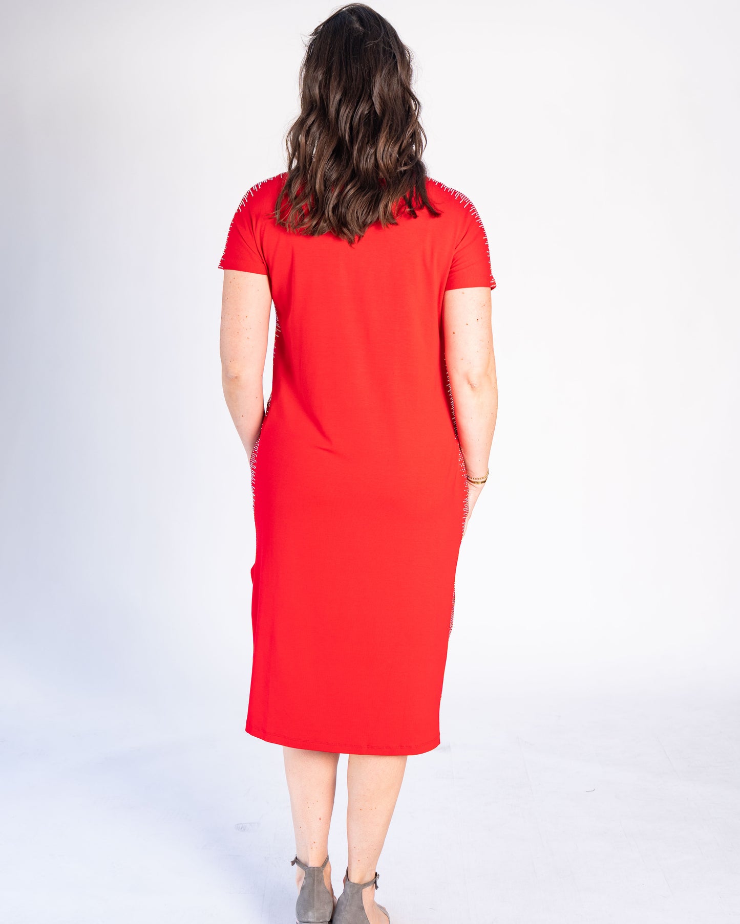 Vestido BR Brillos Rojo