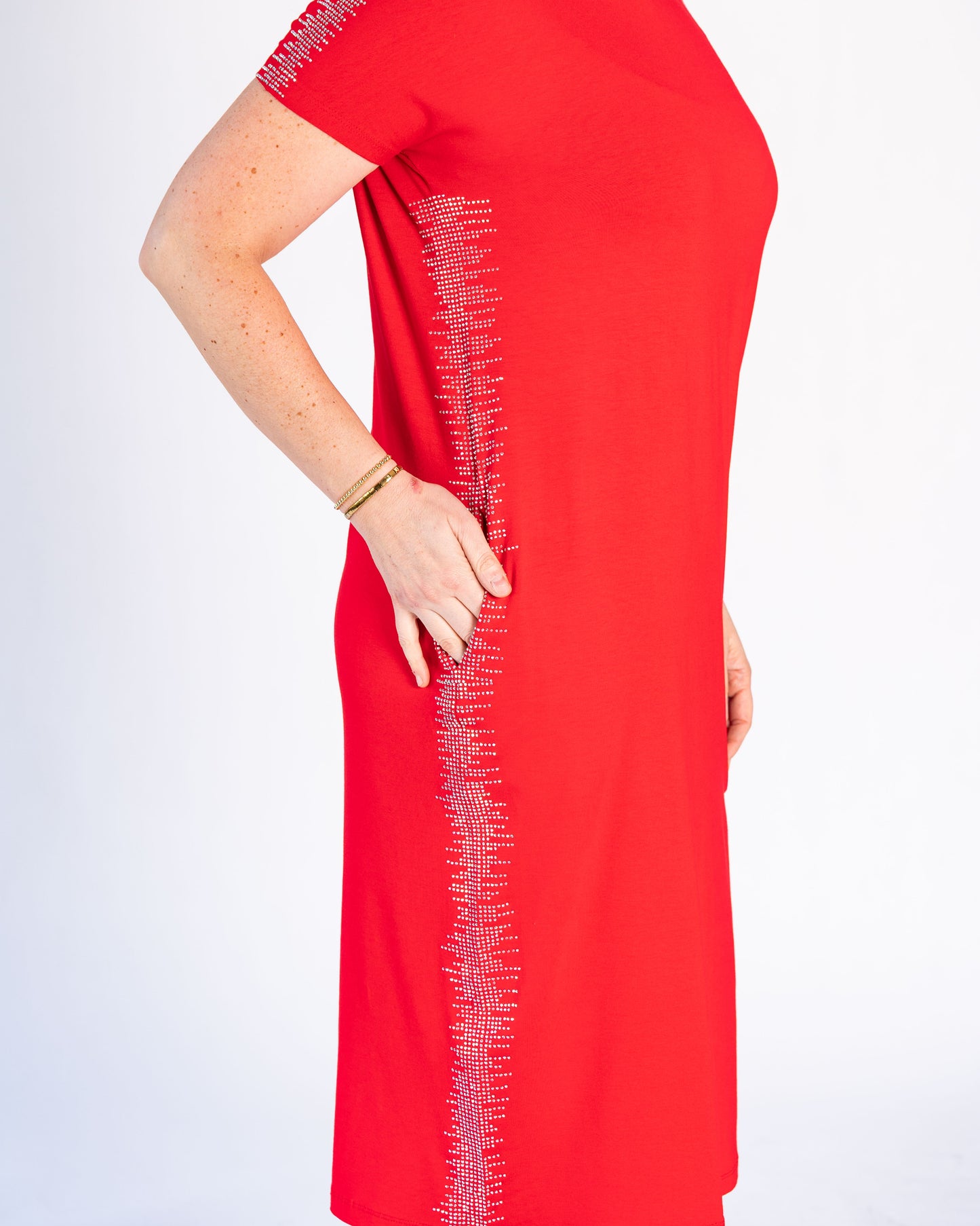 Vestido BR Brillos Rojo