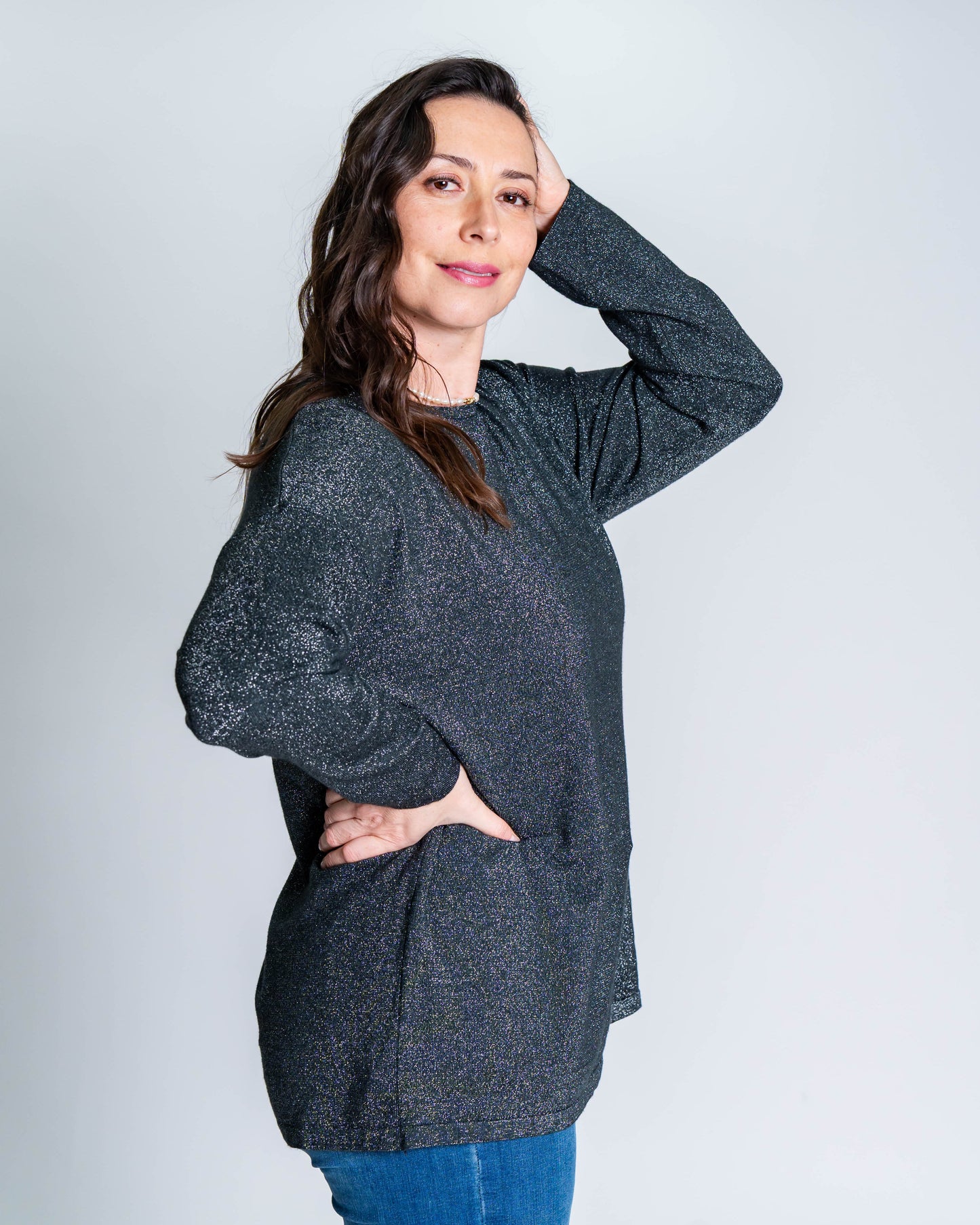 Sweatr Lurex Thalia Negro