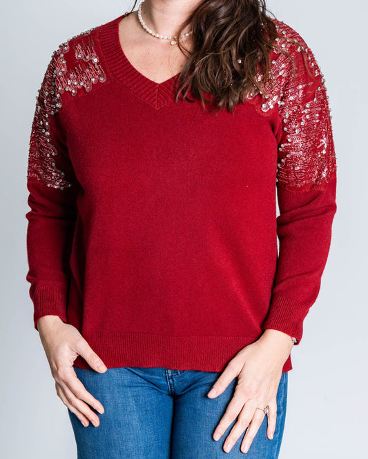 Sweater Piedras Burdeo