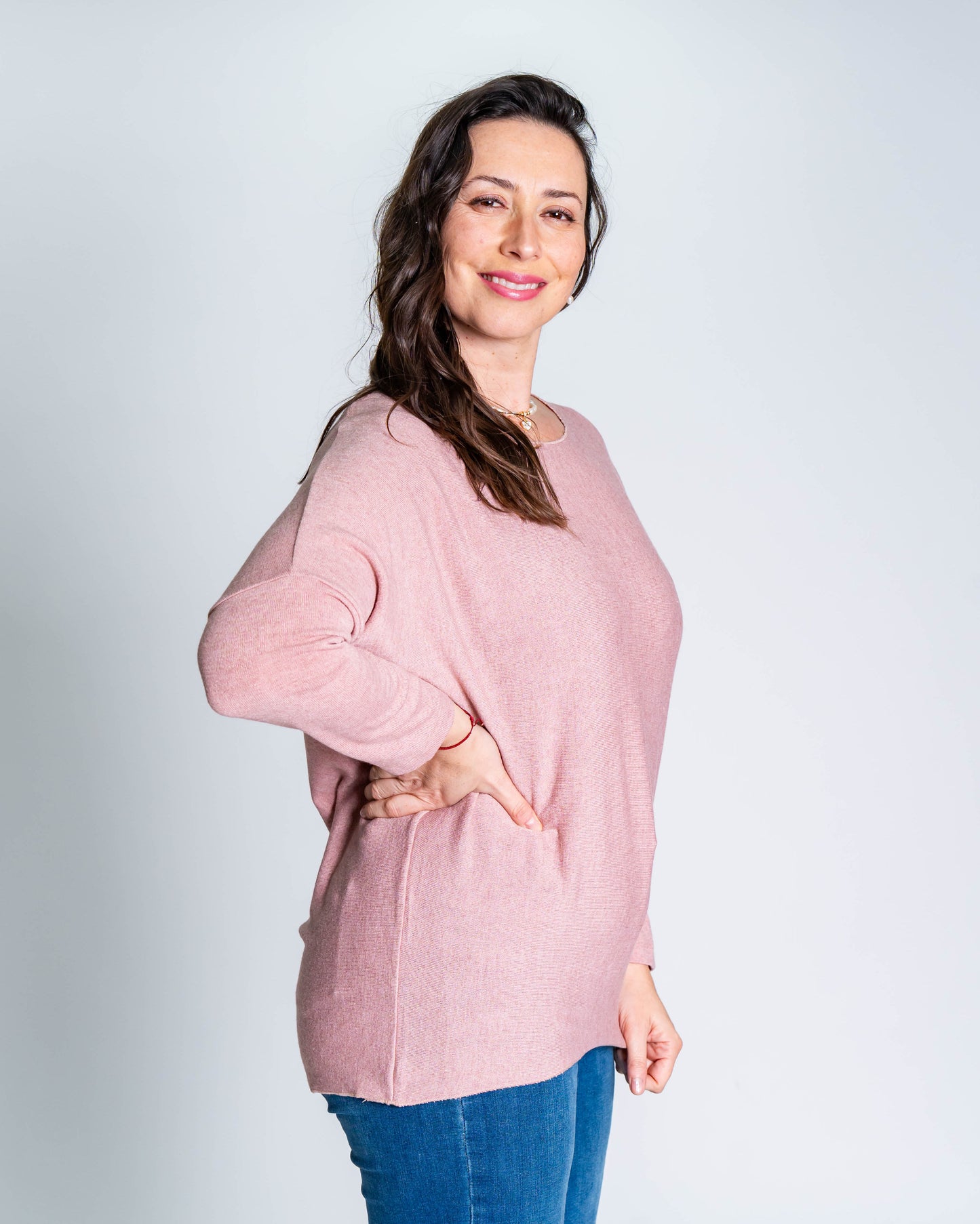 Sweater Hilo Cami Palo Rosa