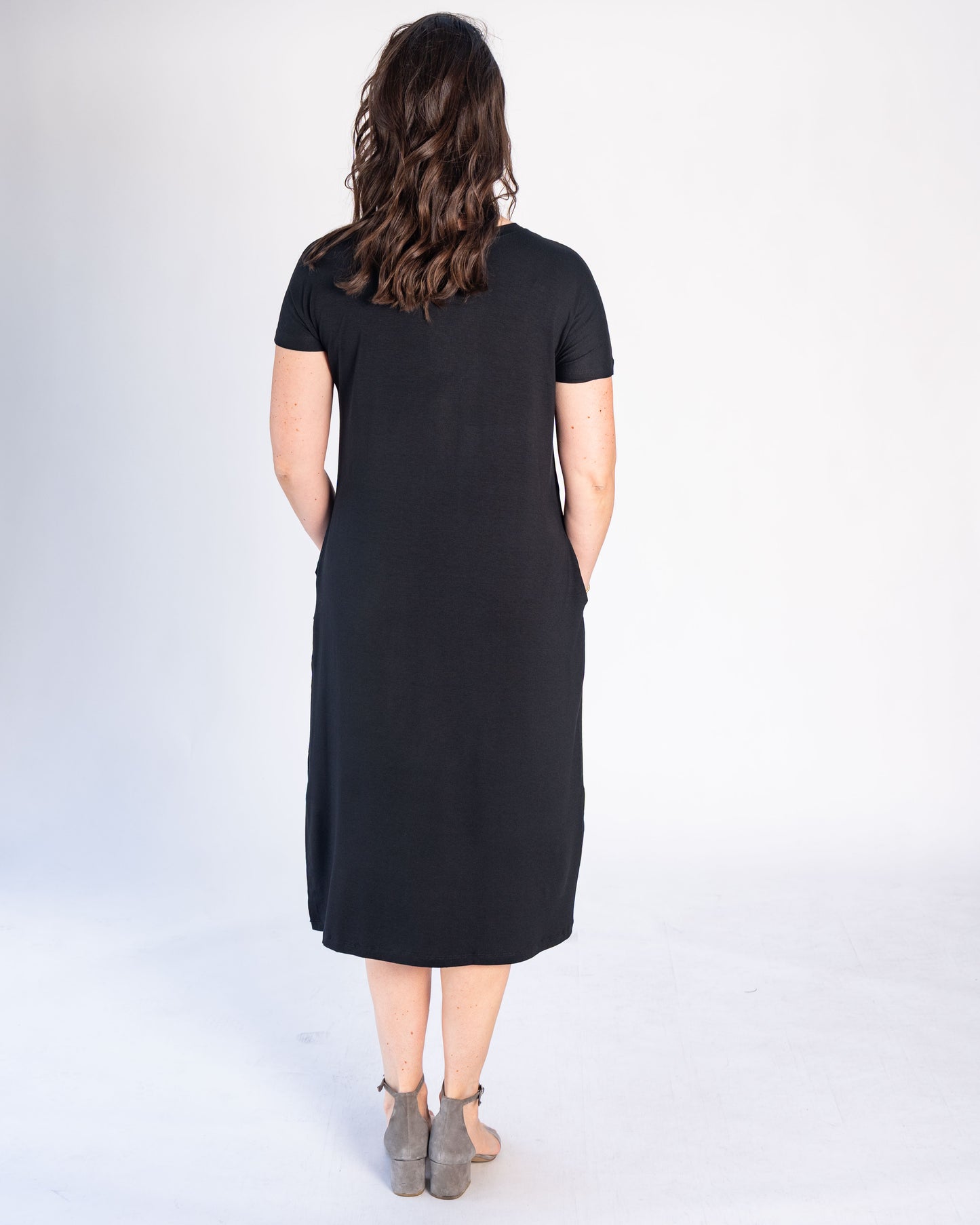 Vestido BR Brillos Negro Flor