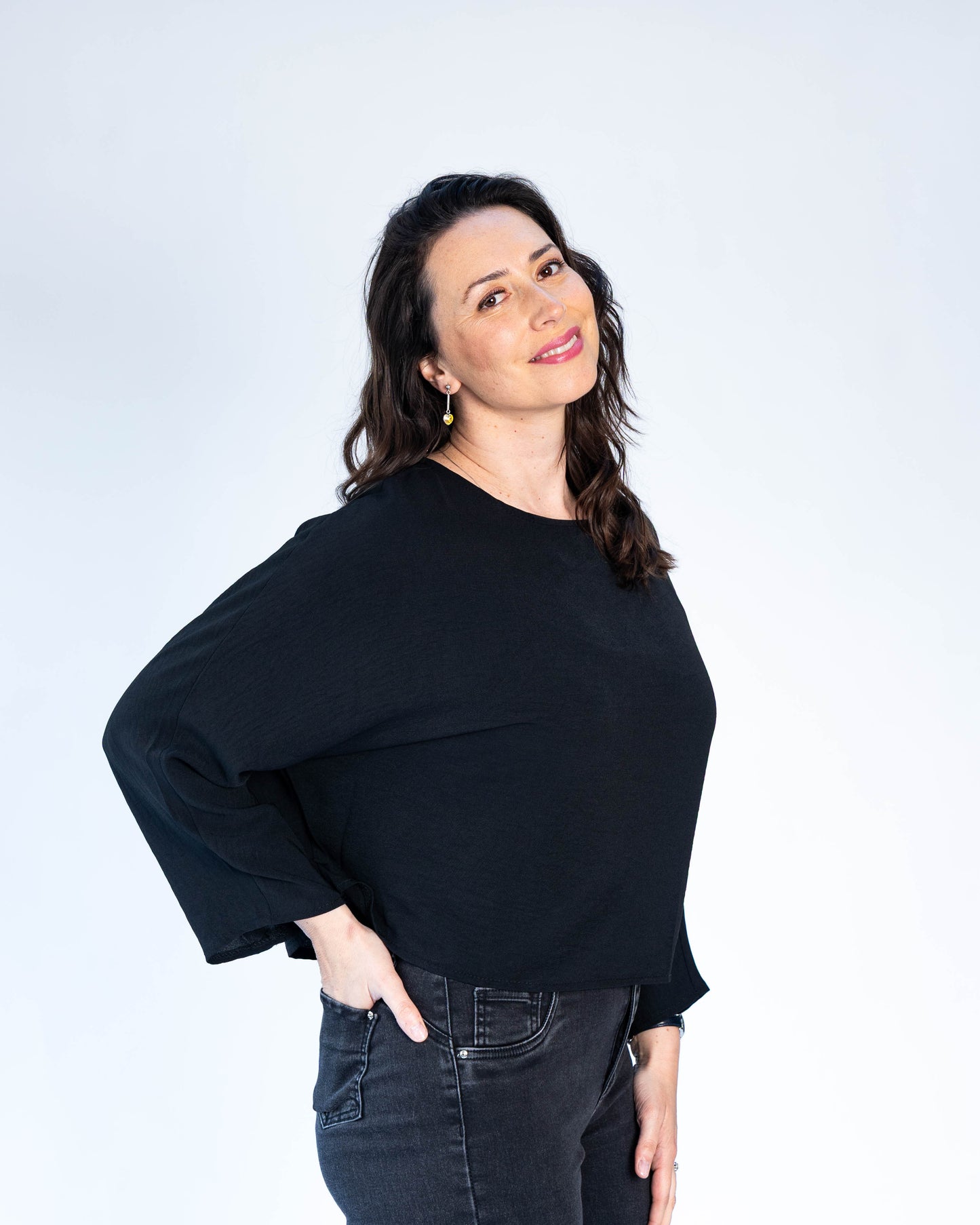 Blusa Italiana Amanda Negro