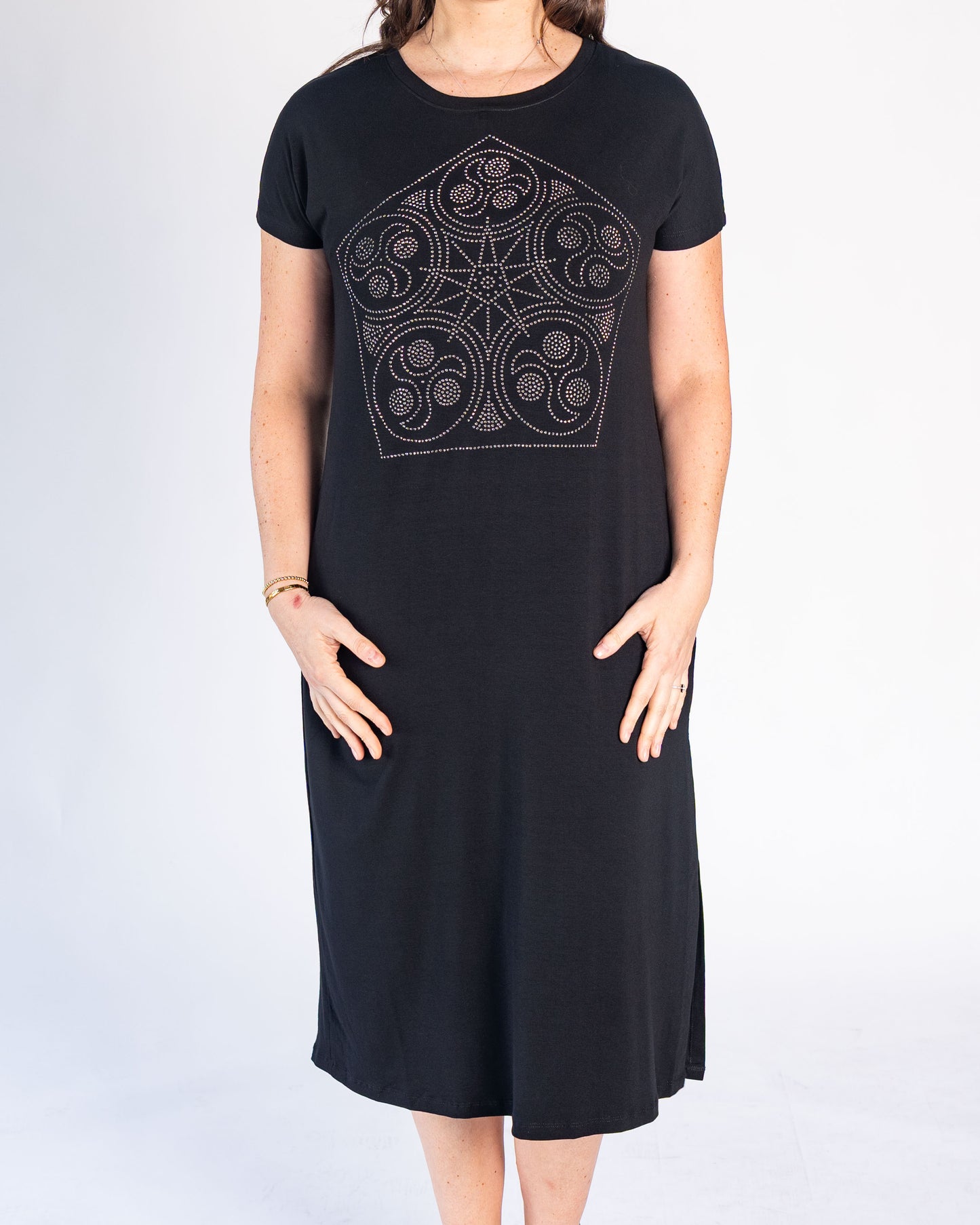Vestido BR Brillos Negro Estrella