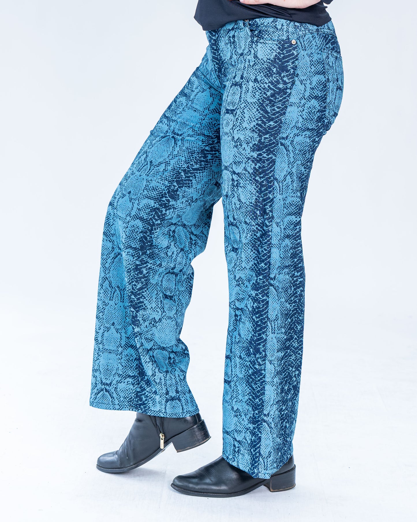 Jeans Palazzo Cobra Azul
