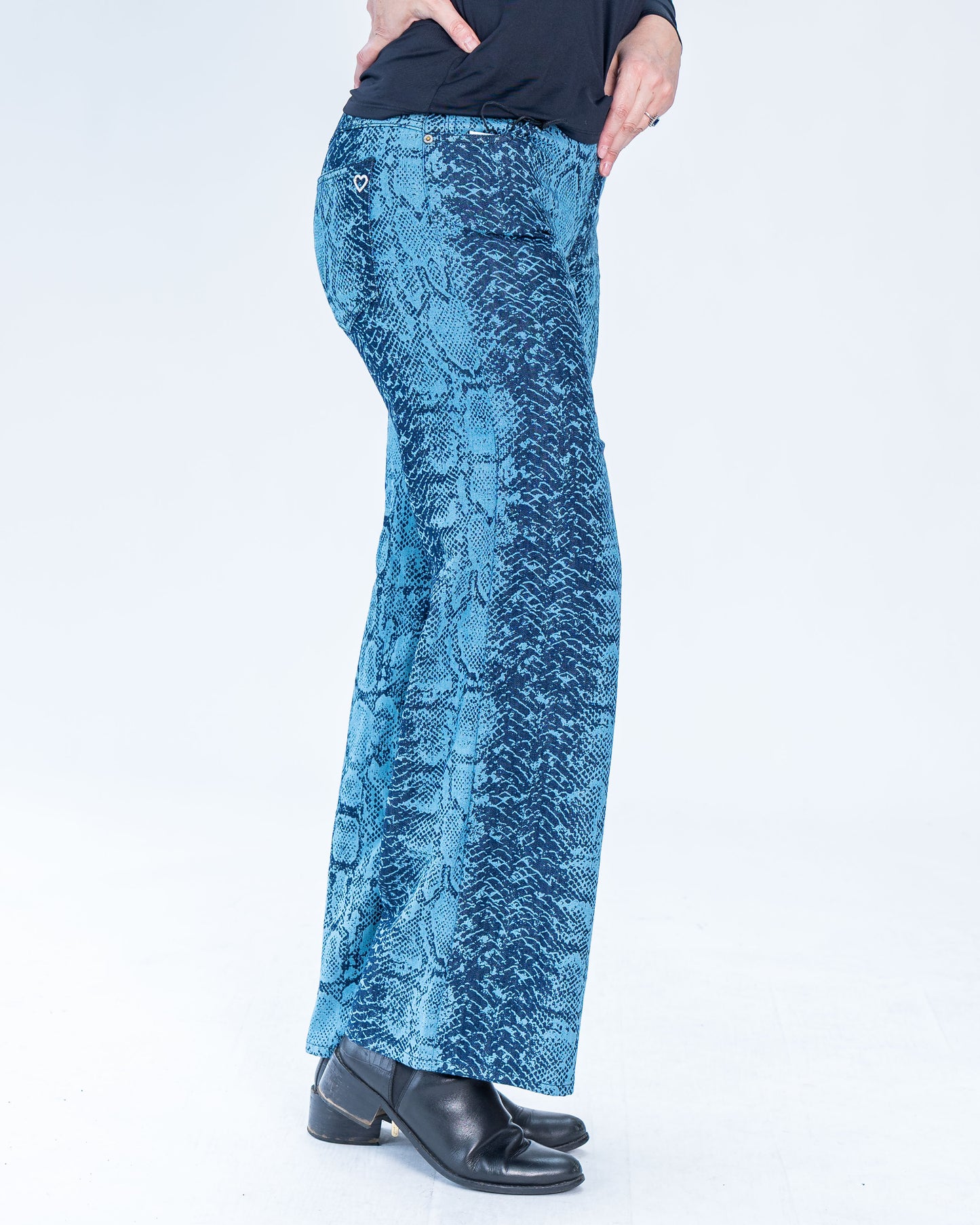 Jeans Palazzo Cobra Azul