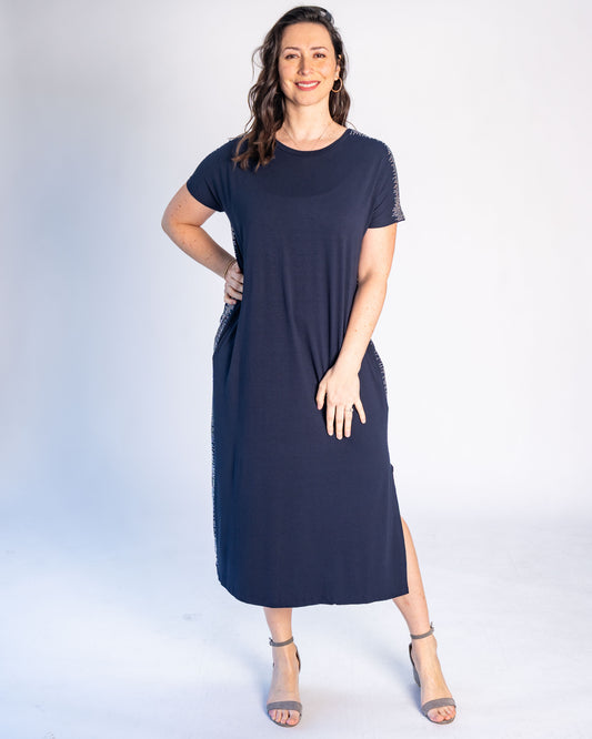 Vestido BR Brillos Azul
