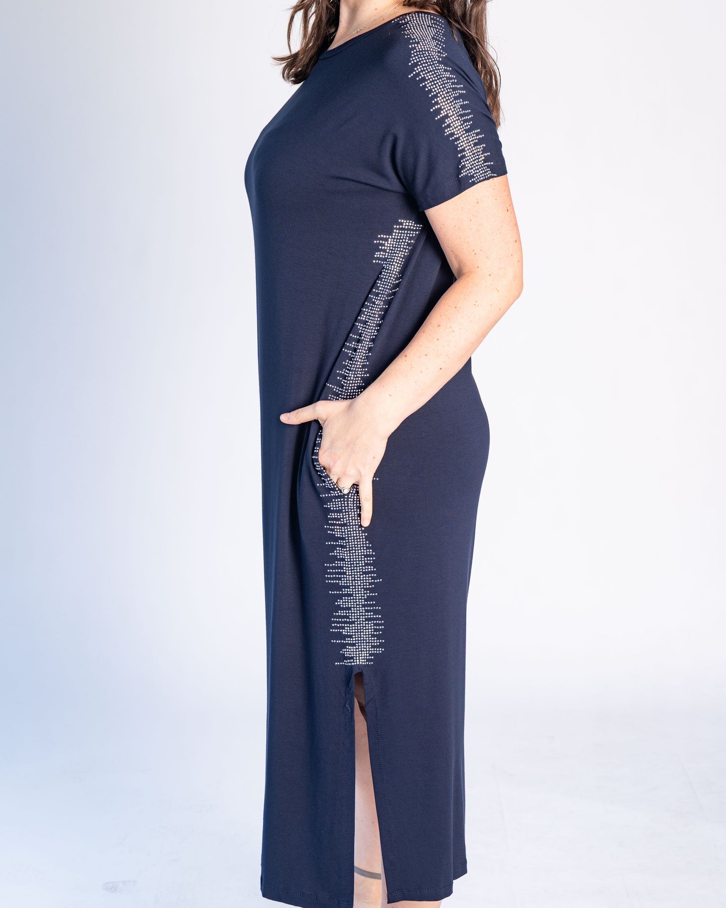 Vestido BR Brillos Azul