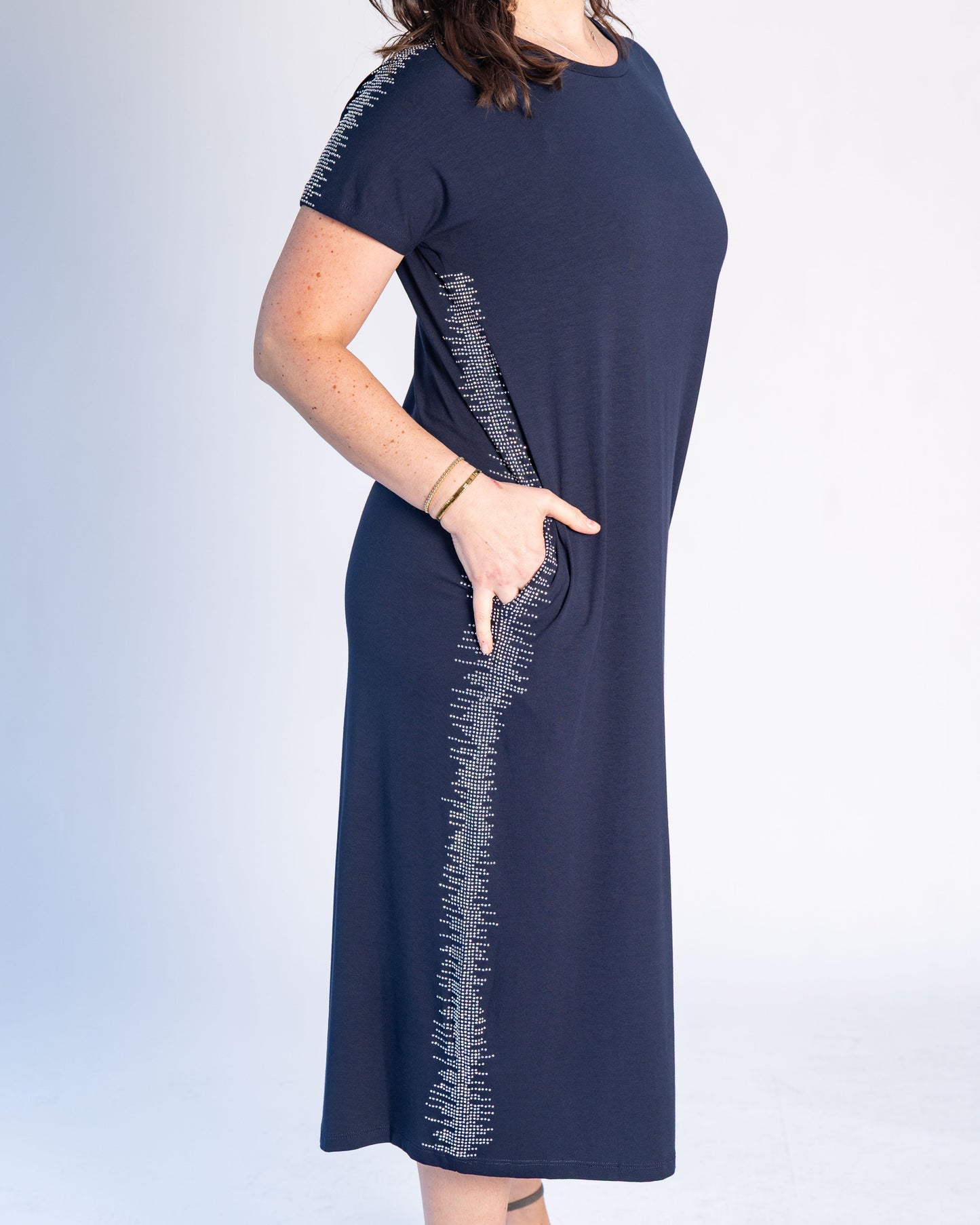 Vestido BR Brillos Azul
