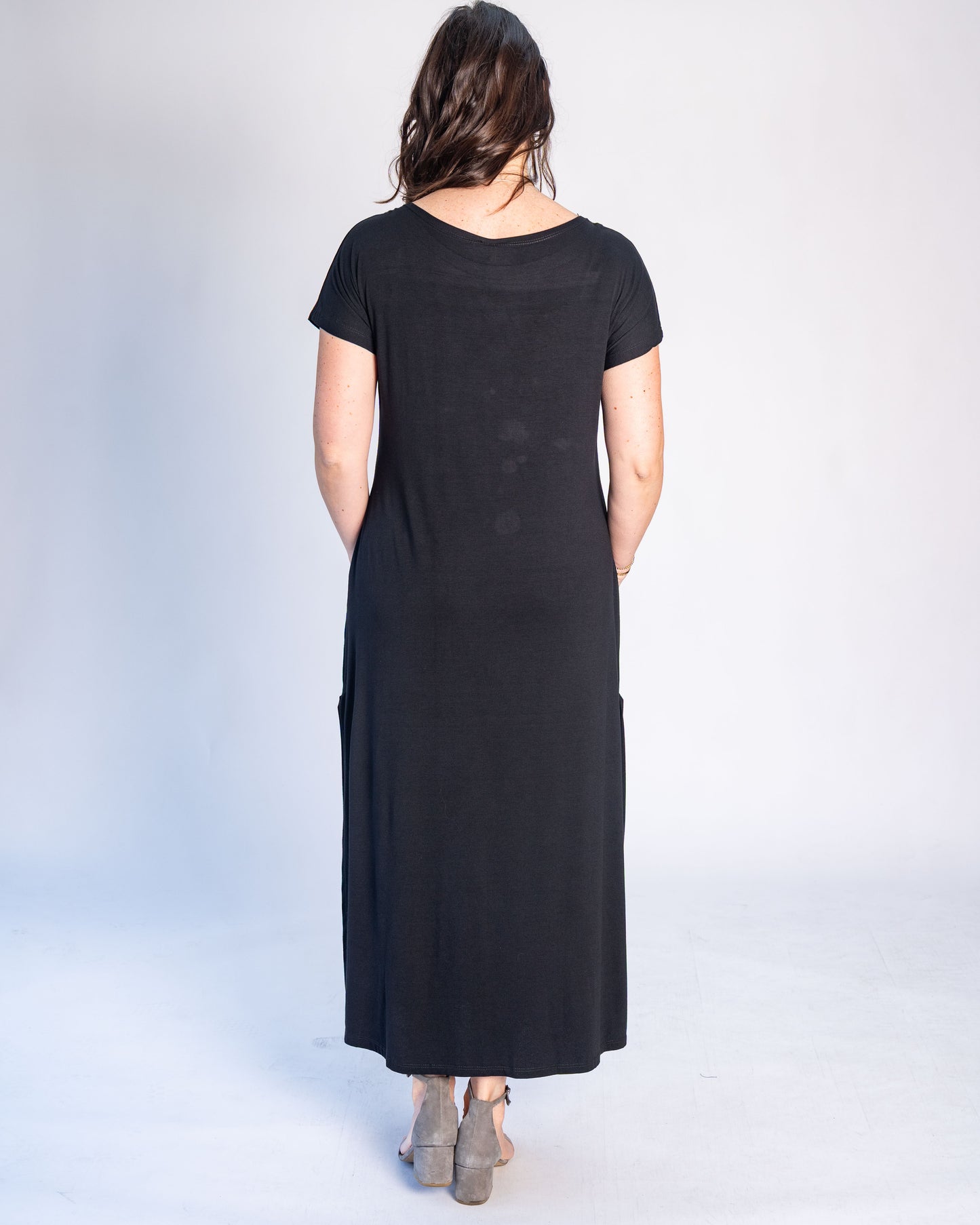 Vestido BR Brillos Plateados Negro