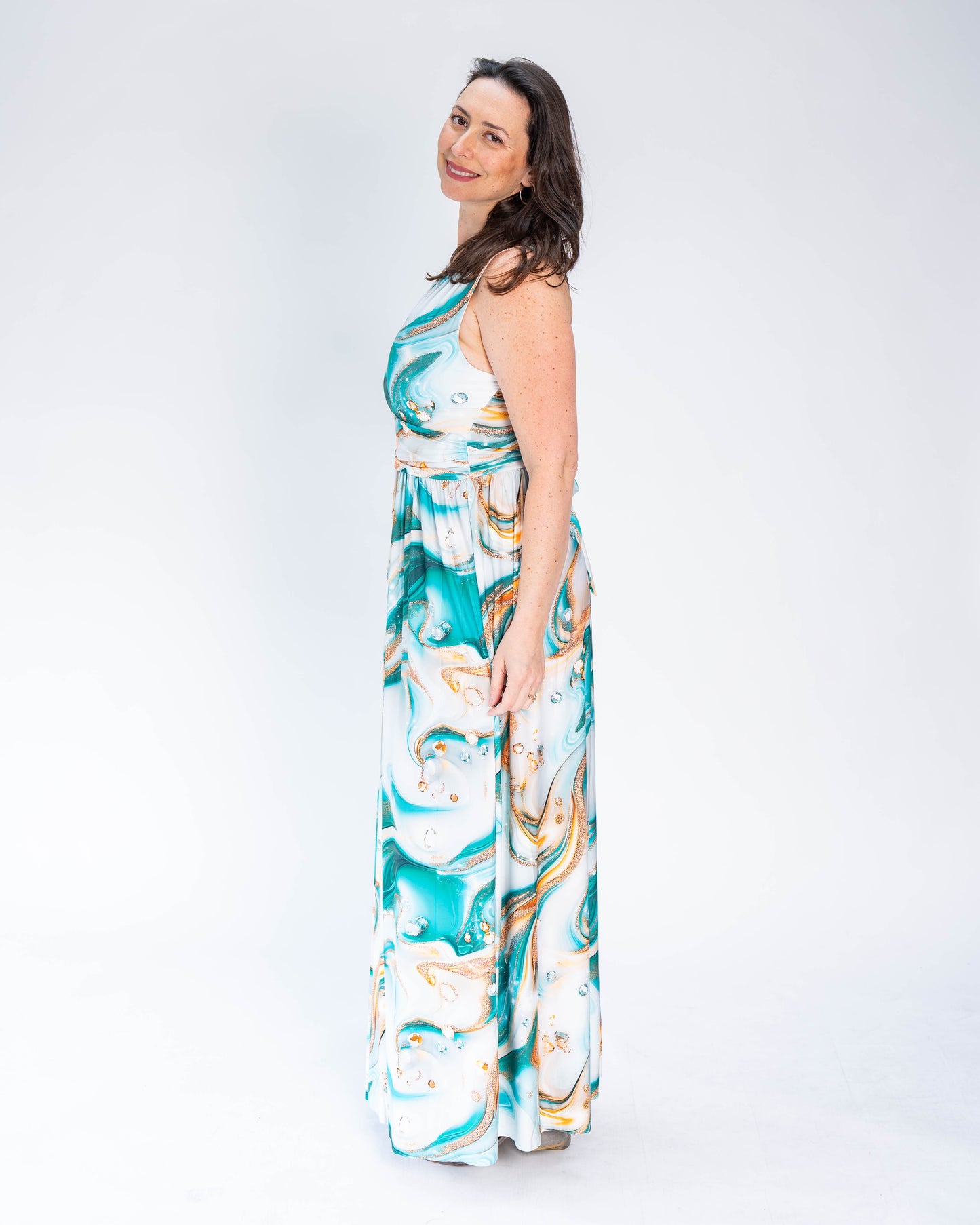 Vestido Brasileño Selena Calipso Cielo