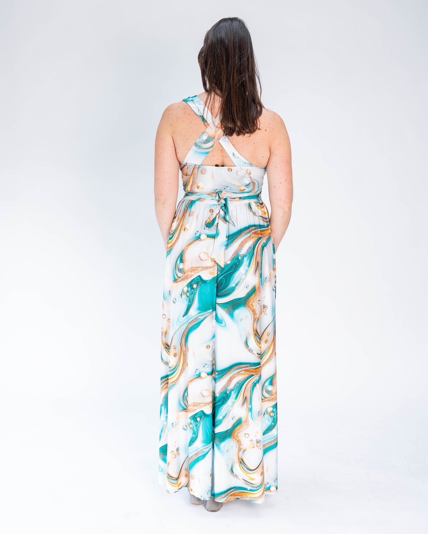 Vestido Brasileño Selena Calipso Cielo