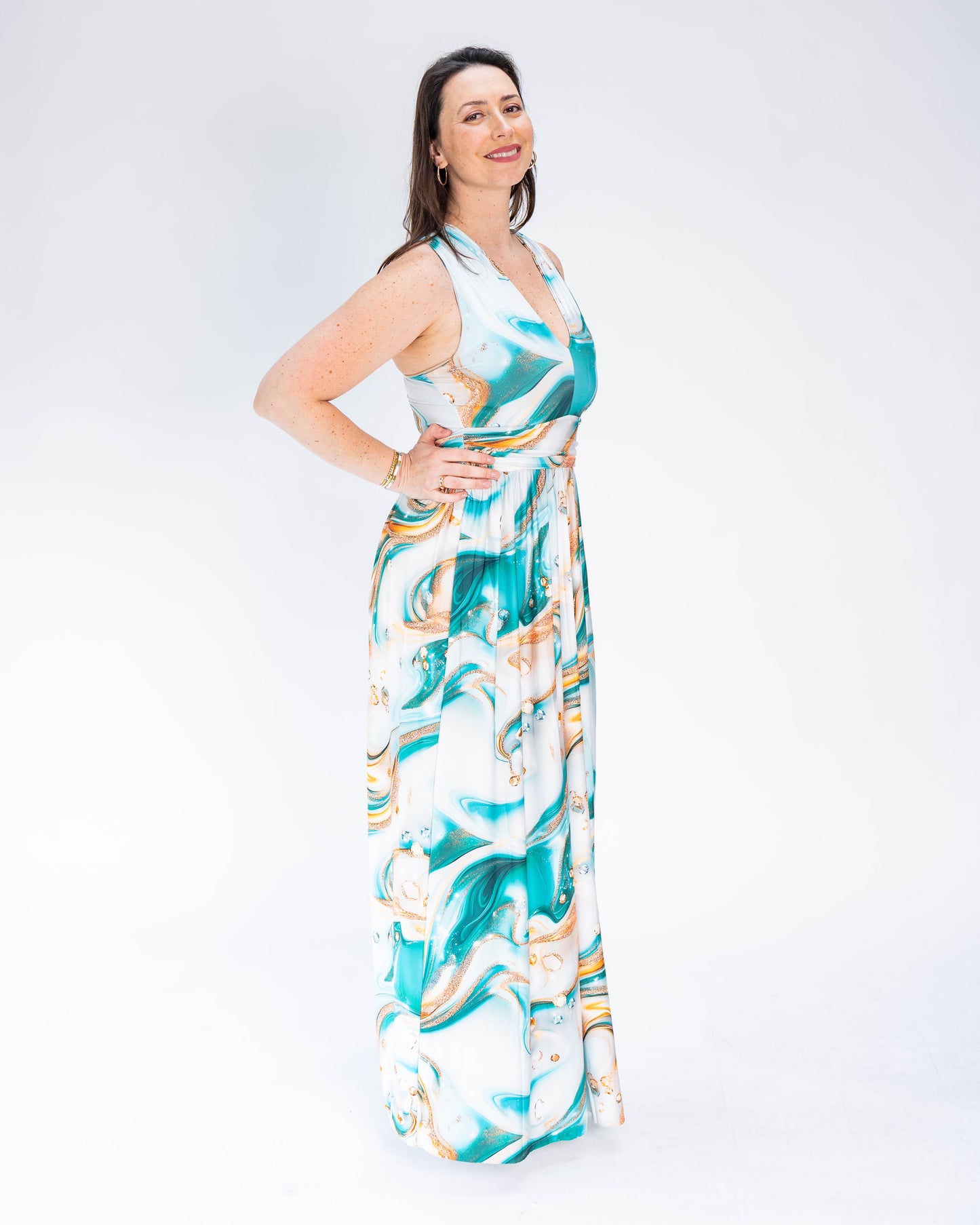 Vestido Brasileño Selena Calipso Cielo