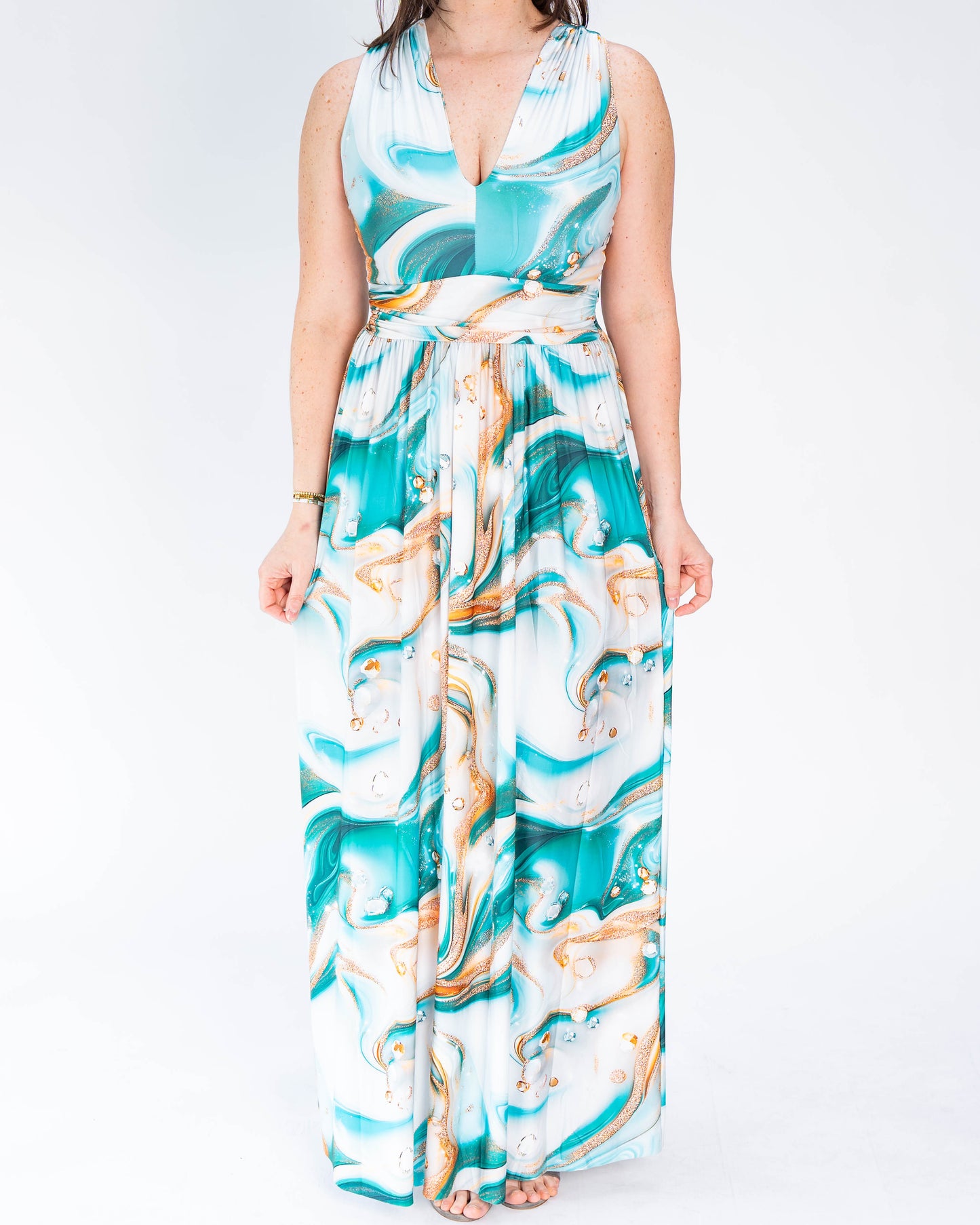 Vestido Brasileño Selena Calipso Cielo