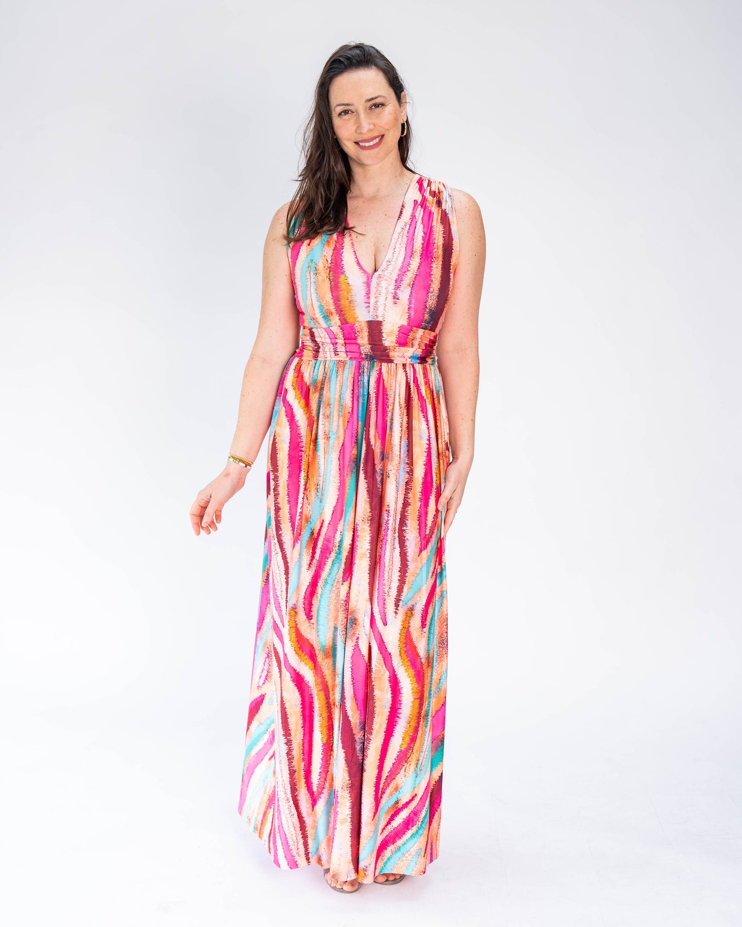 Vestido Brasileño Selena Naranjo Multicolor