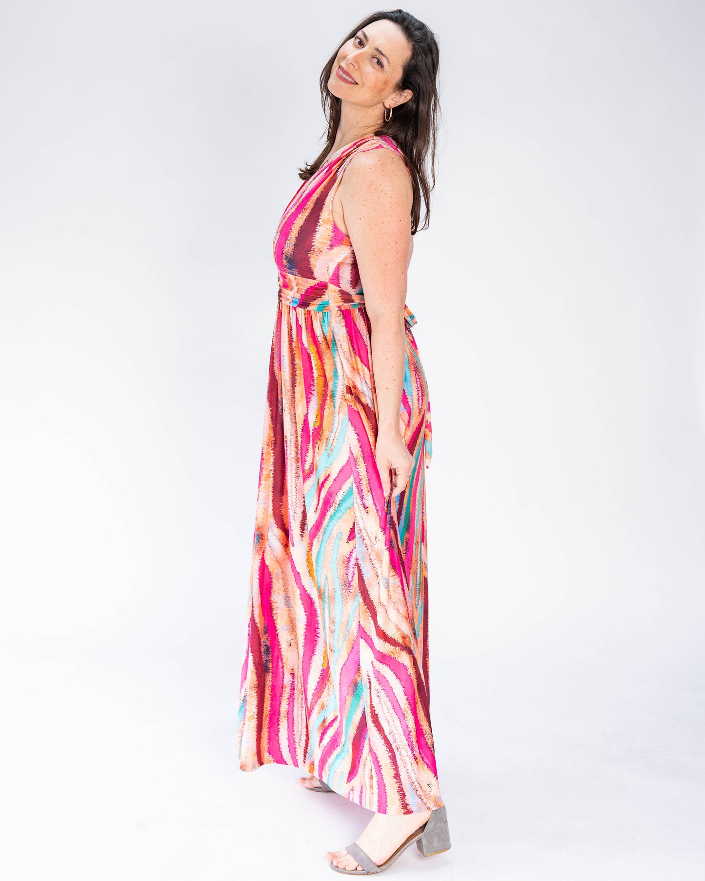 Vestido Brasileño Selena Naranjo Multicolor