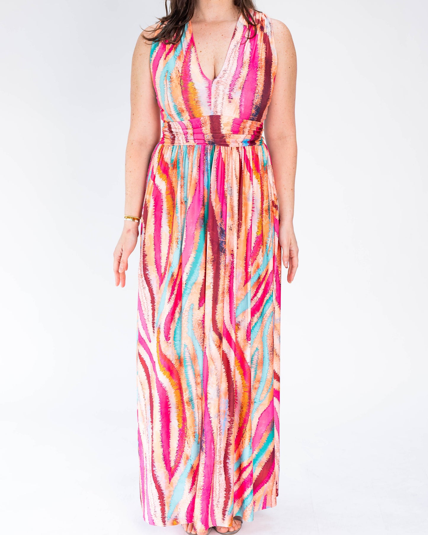 Vestido Brasileño Selena Naranjo Multicolor