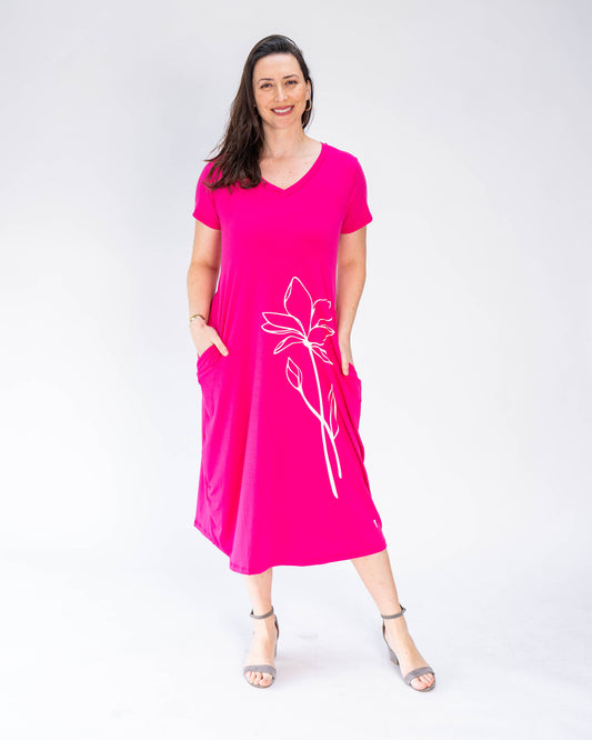 Vestido BR Hibiscus Fucsia