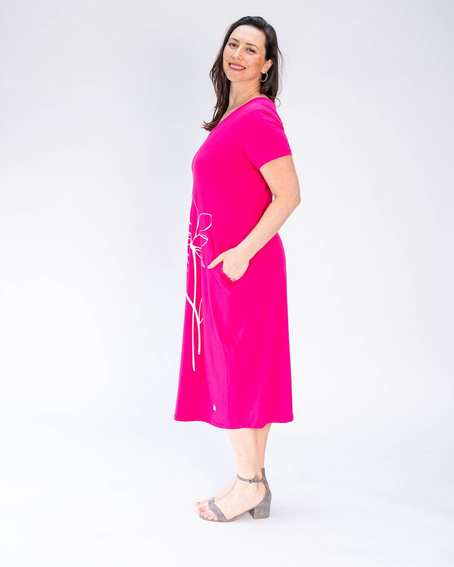Vestido BR Hibiscus Fucsia