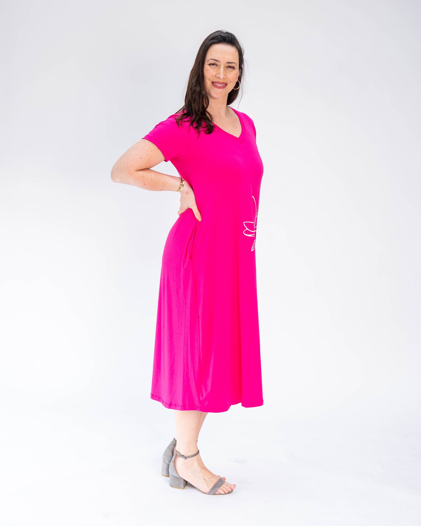 Vestido BR Hibiscus Fucsia