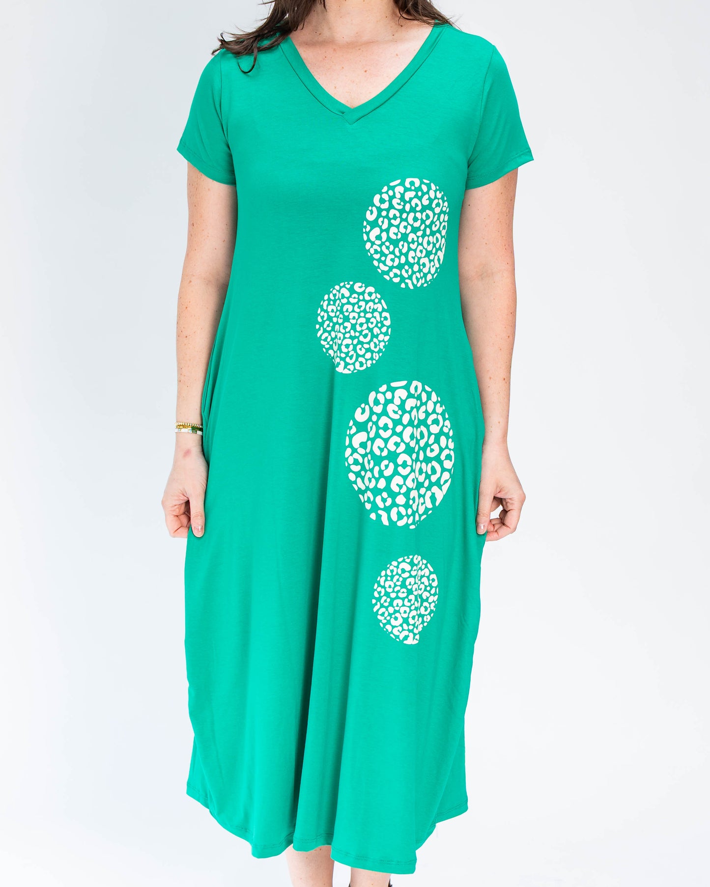 Vestido BR Círculos Print Verde