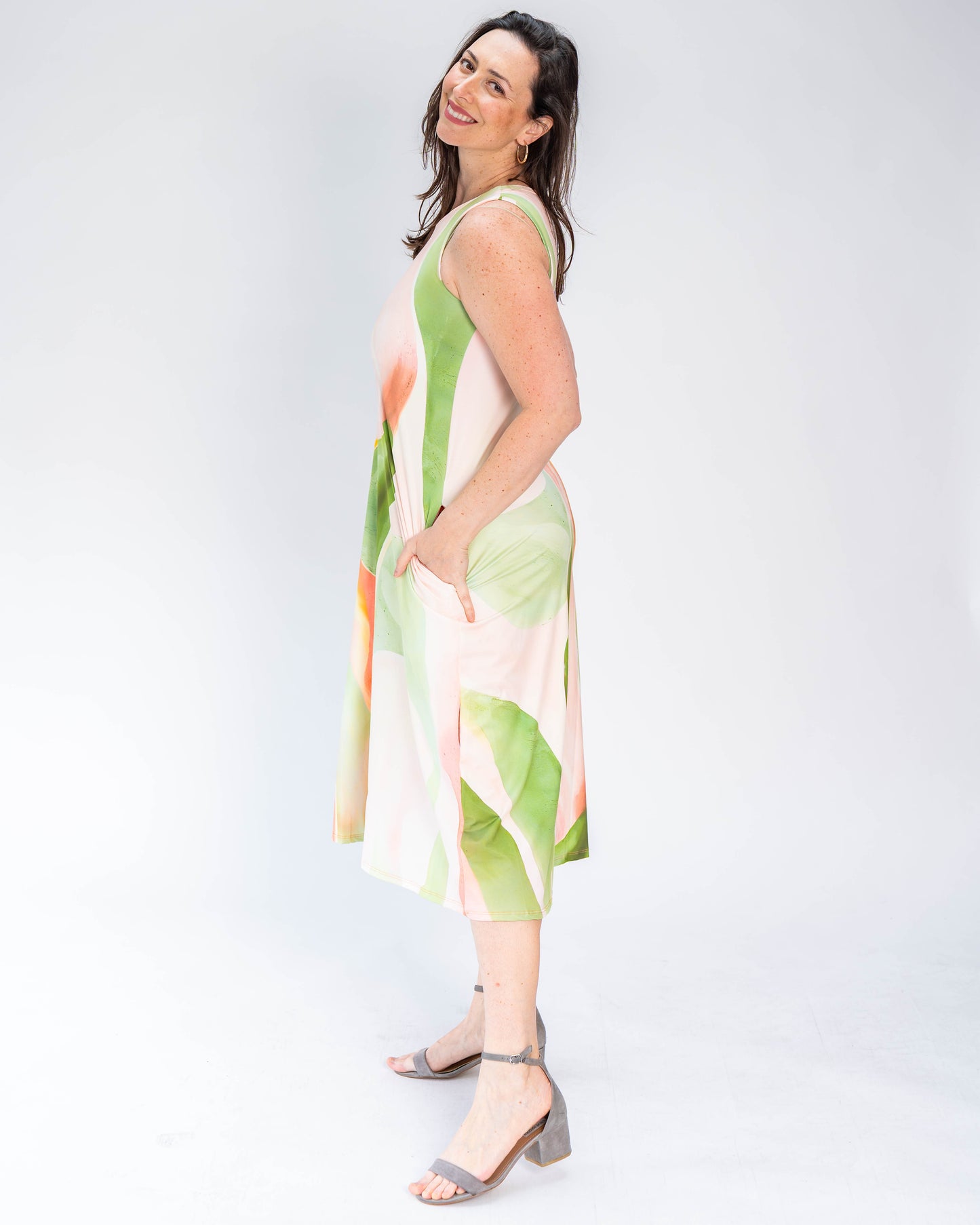 Vestido BR Mary Verde Naranjo