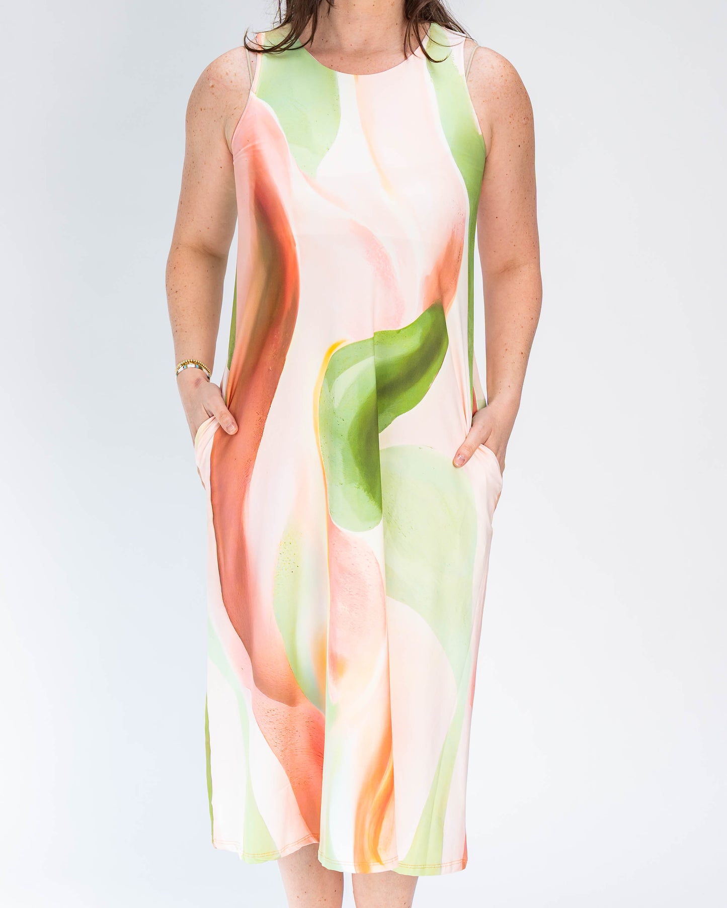 Vestido BR Mary Verde Naranjo