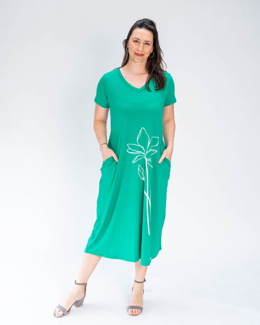 Vestido BR Hibiscus Verde