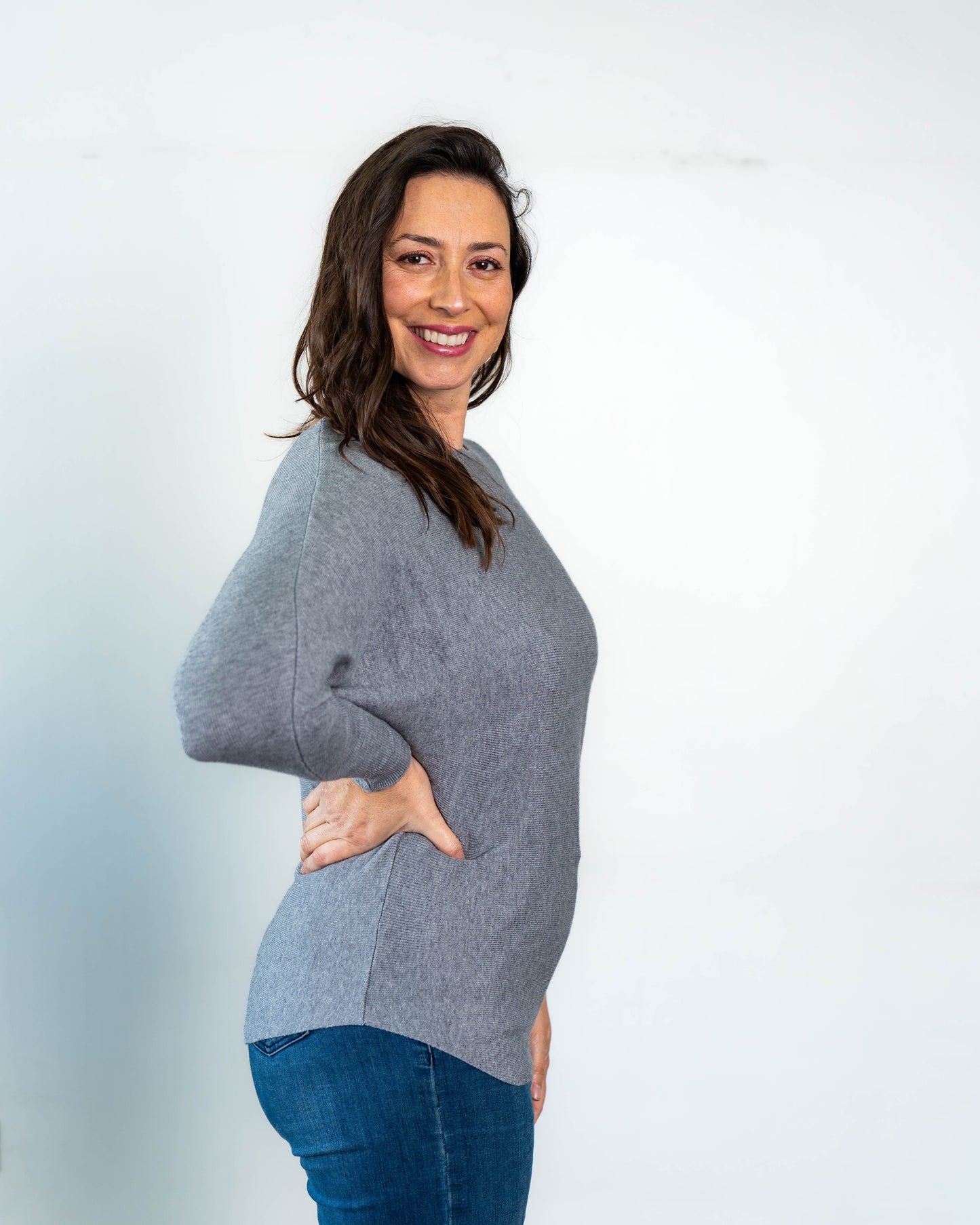 Sweater Liso Camille Gris