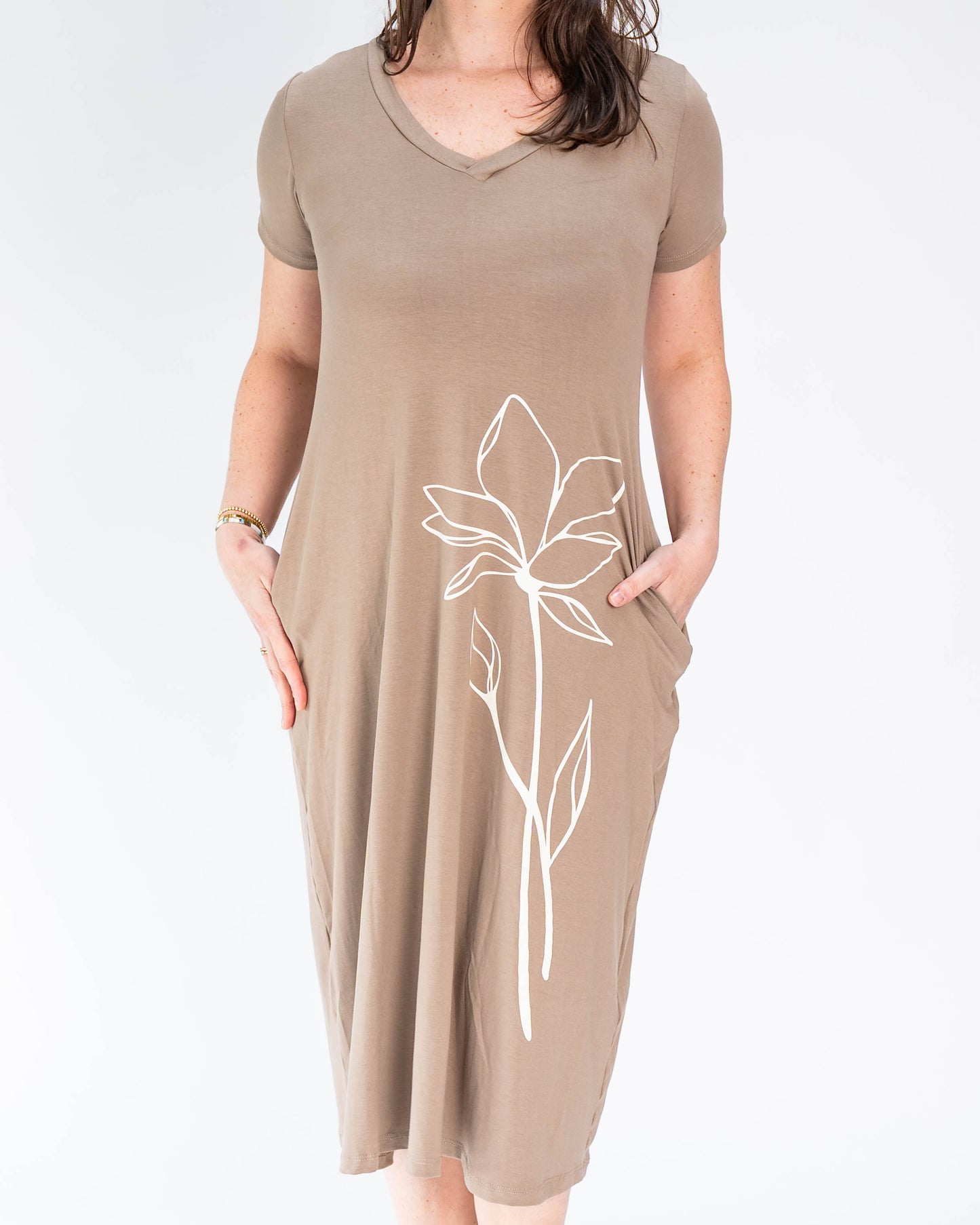 Vestido BR Hibiscus Beige