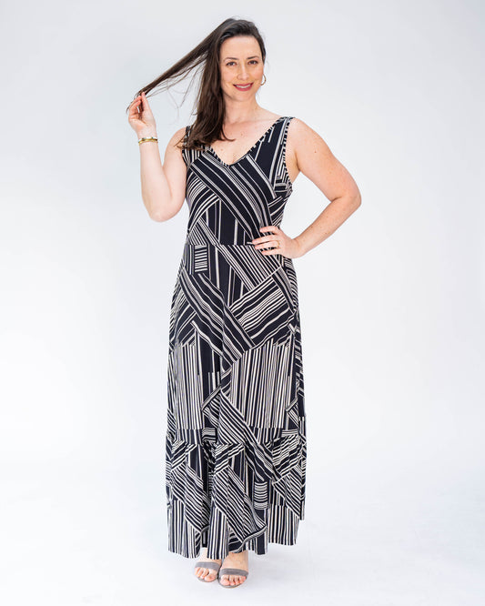 Vestido BR Bruna Líneas Negro