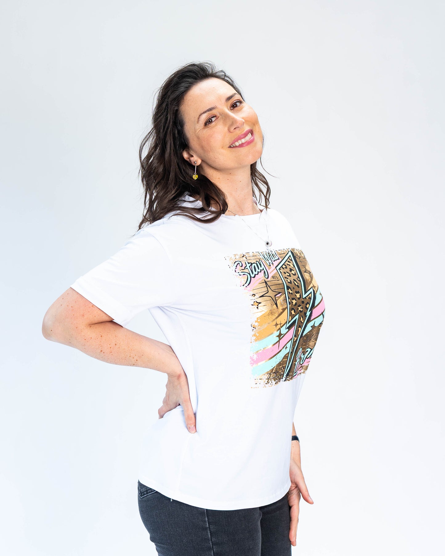 Polera Estampada Bright Blanco