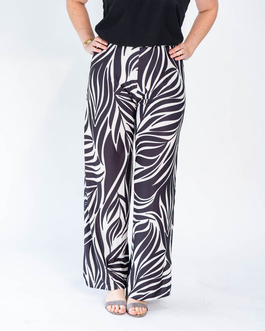 Pantalón Kemba Diseño Hojas Negro