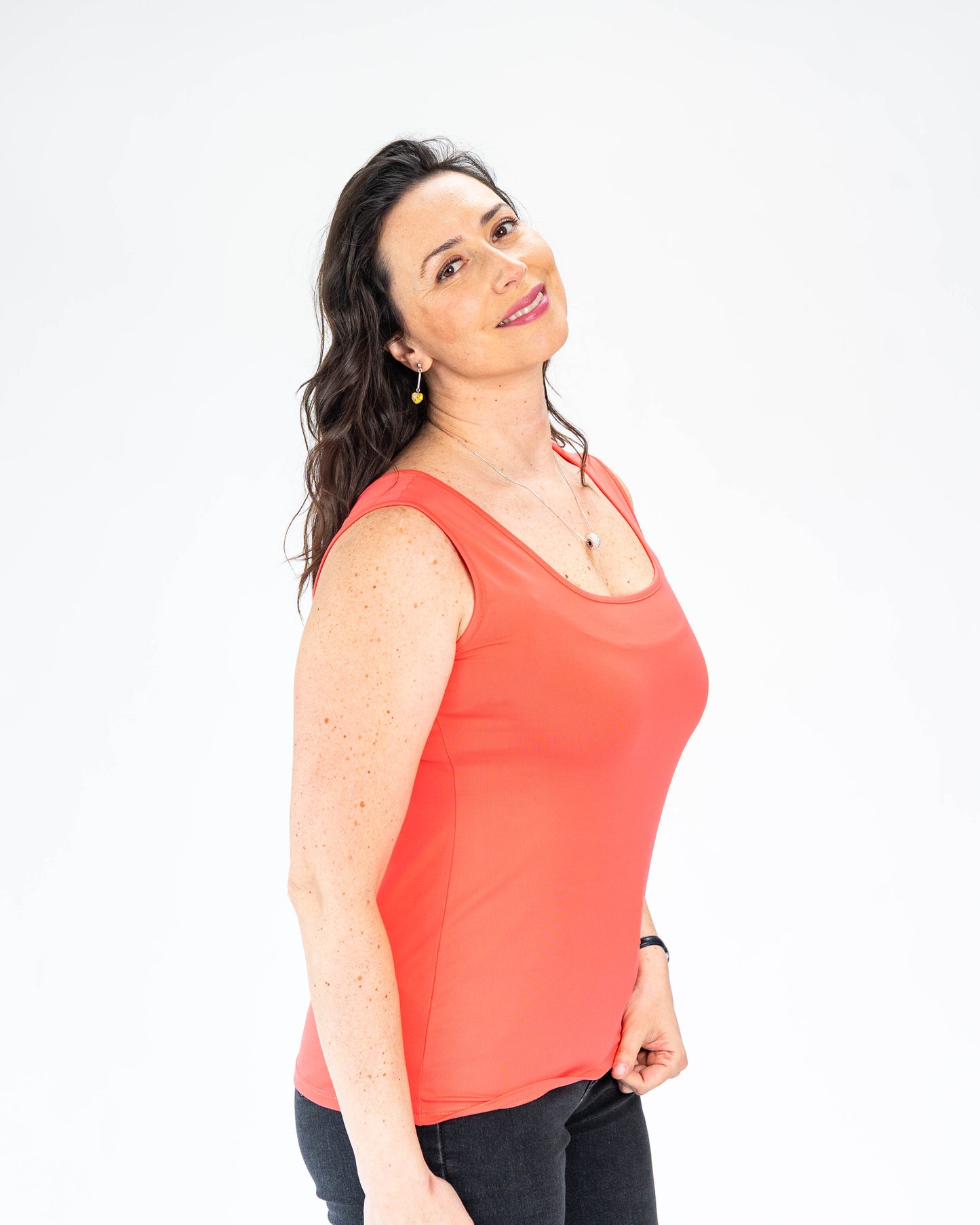 Polera Básica Musculosa Roberta Coral