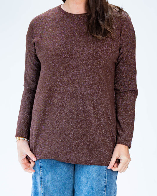 Sweater Lurex Thalia Chocolate