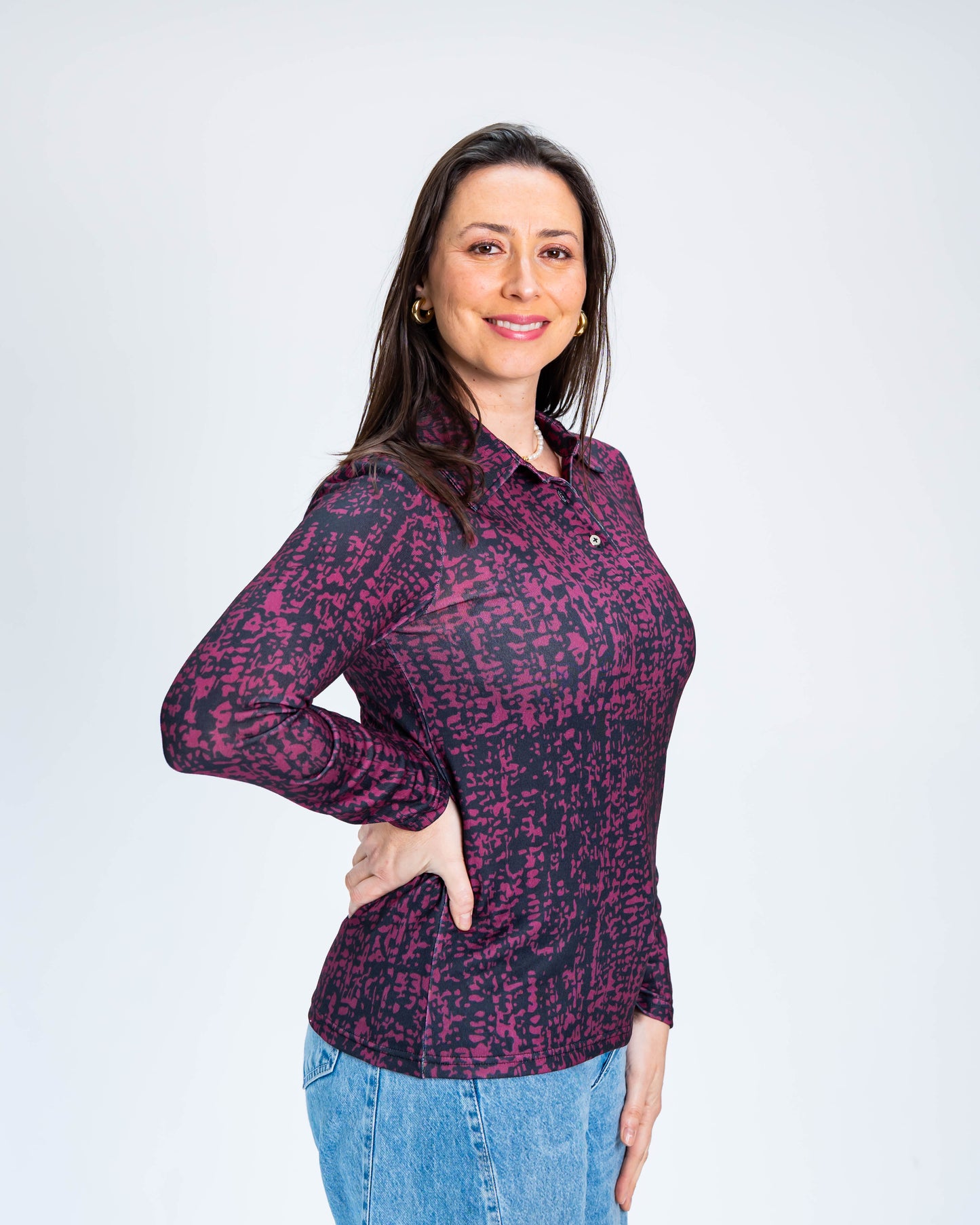 Blusa Leticia Burdeo