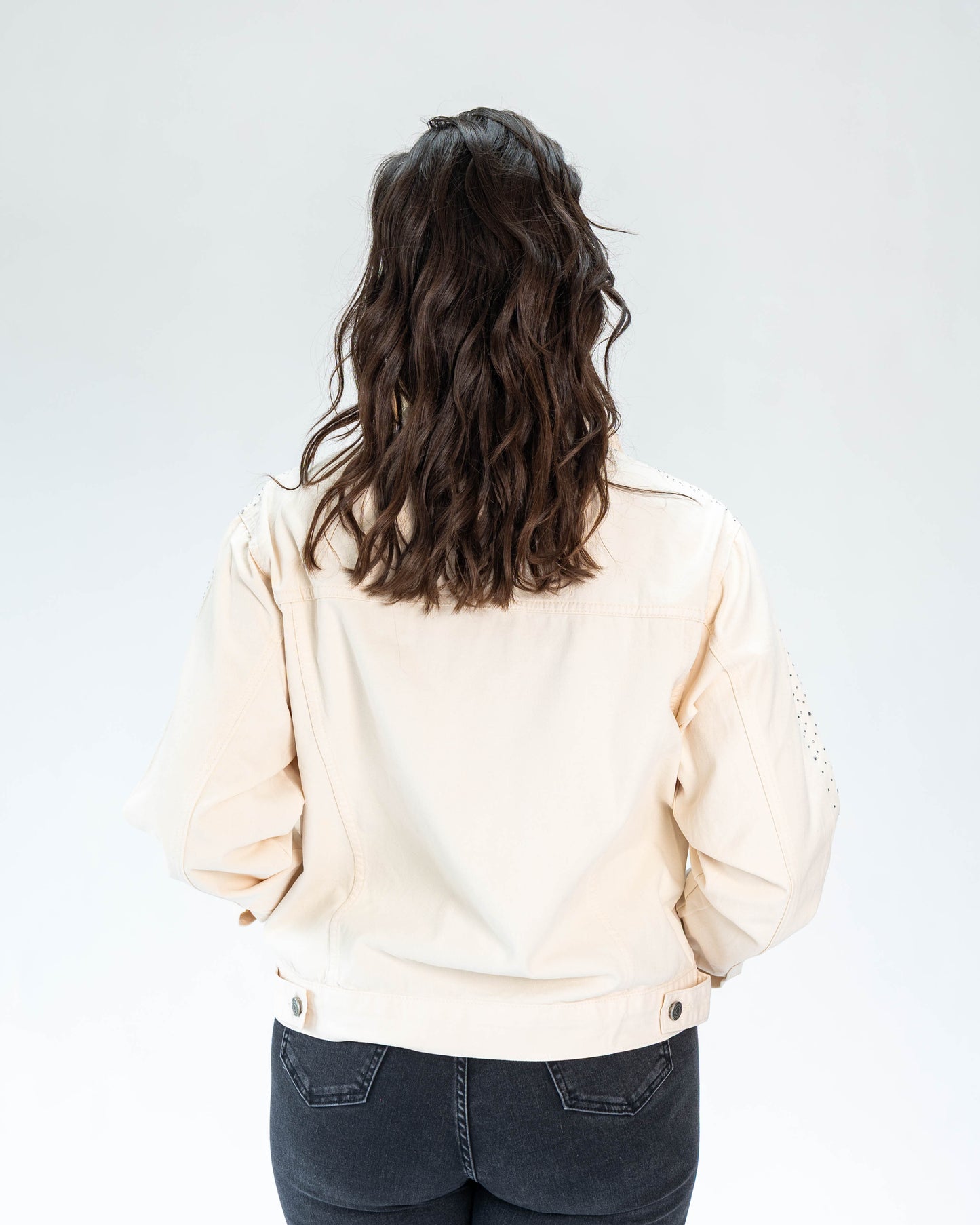 Chaqueta Brillos Beige