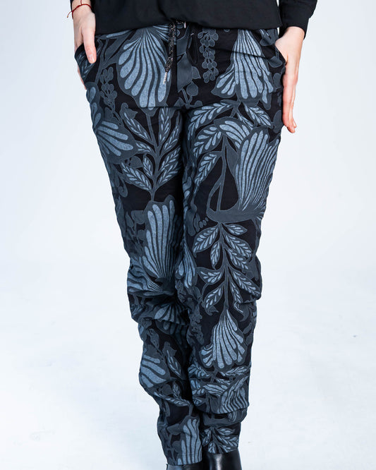 Pantalón Bernardo Estampado Negro