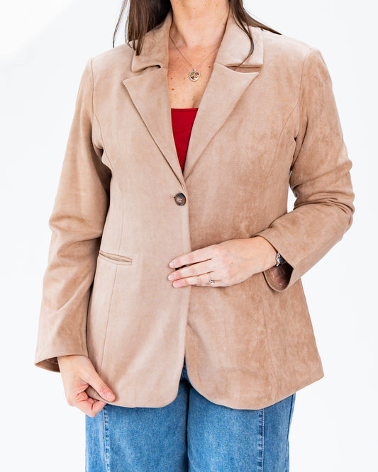 Chaqueta Amanda Gamuza Taupe