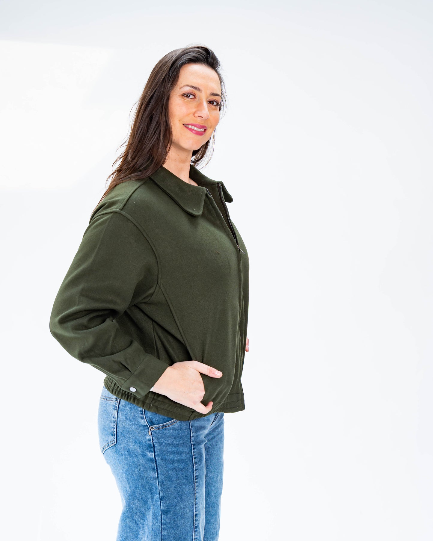 Chaqueta Paño Brenda Verde